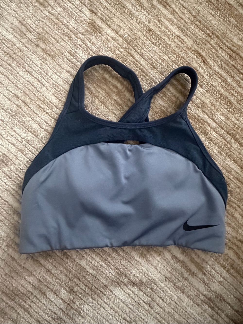 Nike Grey/Blue Racerback Sports Bra